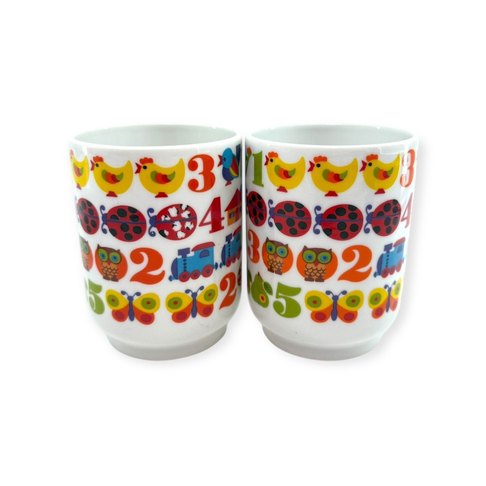 (2) Vintage Thomas Germany Brigitte Extra Modell Cups 1,2,3,4 Mushroom Children
